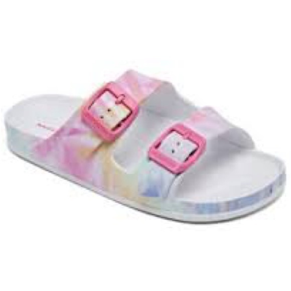 Skechers Pink and White Sandals with Adjustable Straps - Picture 1 of 1